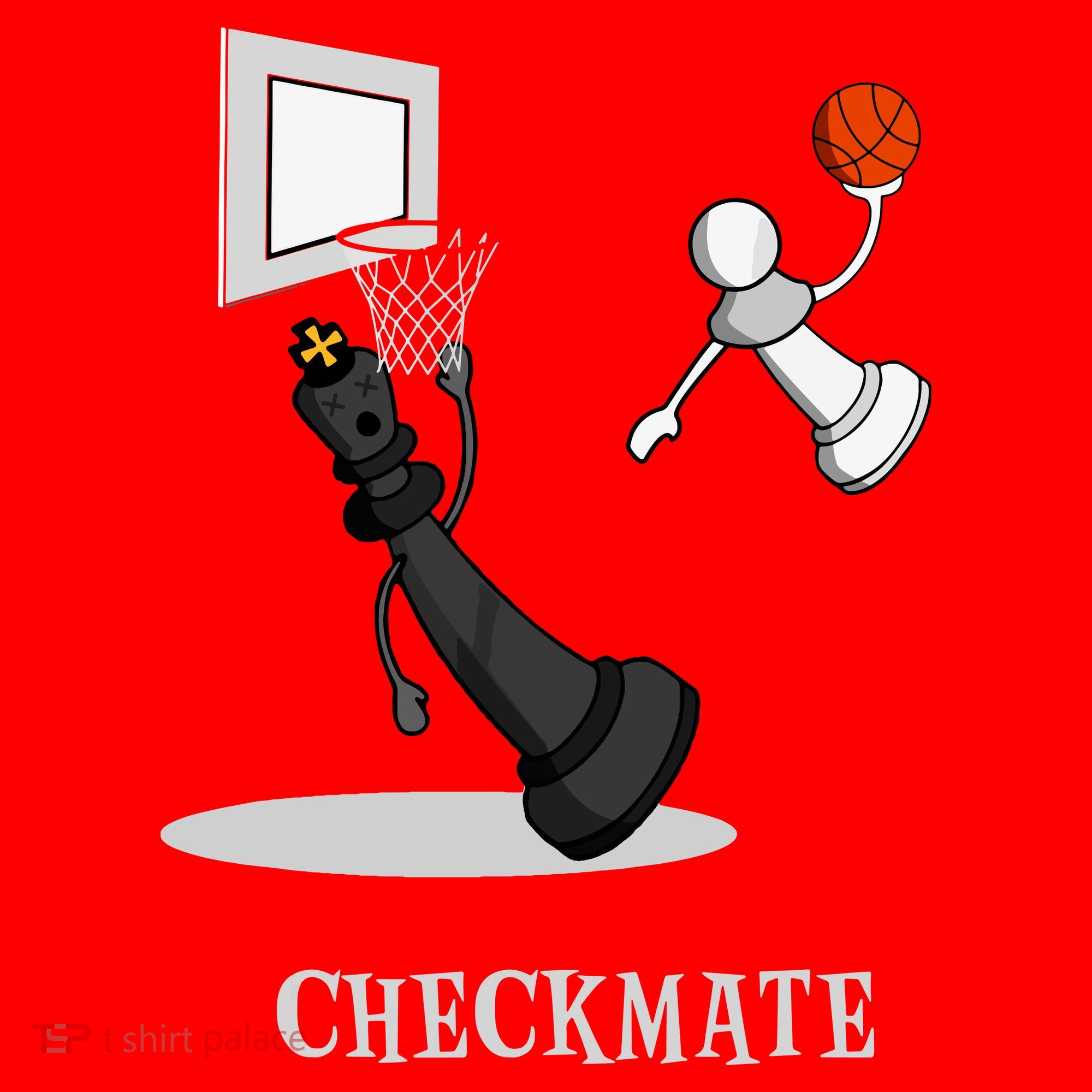 Funny Checkmate Chess Basketball Game Board King Pawn Piece Santa Hat