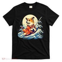 Funny Corgi Dog Japanese Grand Wave Ukiyoe Art Samurai Ninja T-Shirt thumb 0