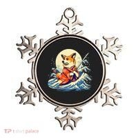 Funny Corgi Dog Japanese Grand Wave Ukiyoe Art Samurai Ninja Ornament thumb 0