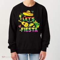 Funny Cinco De Mayo Mexican Guitar Cactus Lets Fiesta Women's Sweatshirt thumb 0