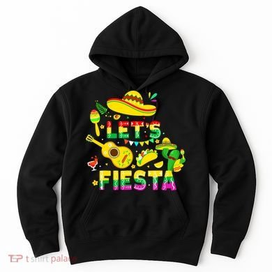 Funny Cinco De Mayo Mexican Guitar Cactus Lets Fiesta Hoodie