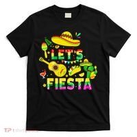 Funny Cinco De Mayo Mexican Guitar Cactus Lets Fiesta T-Shirt thumb 0