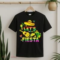 Funny Cinco De Mayo Mexican Guitar Cactus Lets Fiesta T-Shirt thumb 2