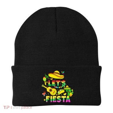 Funny Cinco De Mayo Mexican Guitar Cactus Lets Fiesta Beanie