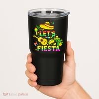 Funny Cinco De Mayo Mexican Guitar Cactus Lets Fiesta Tumbler thumb 2