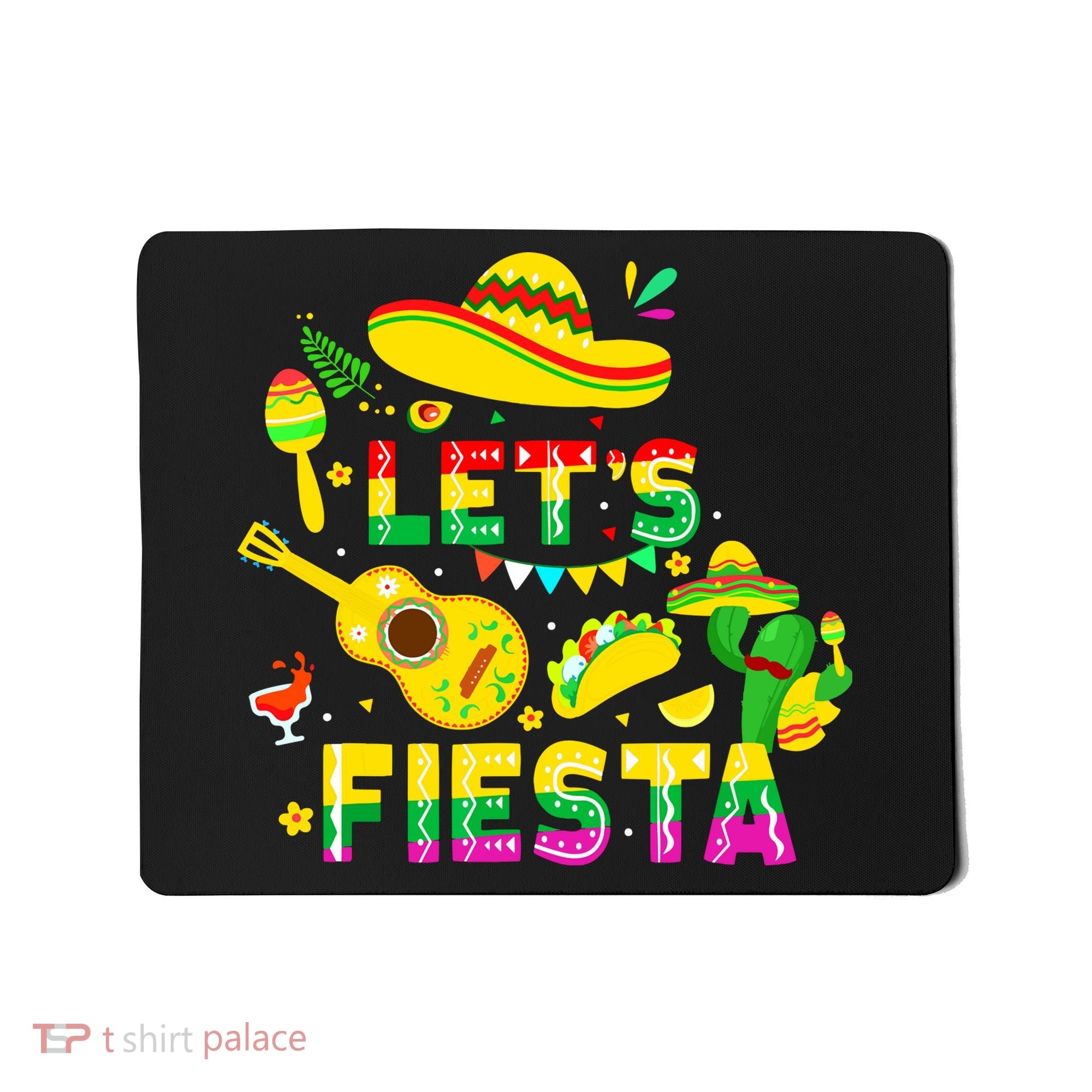 Funny Cinco De Mayo Mexican Guitar Cactus Lets Fiesta Mousepad