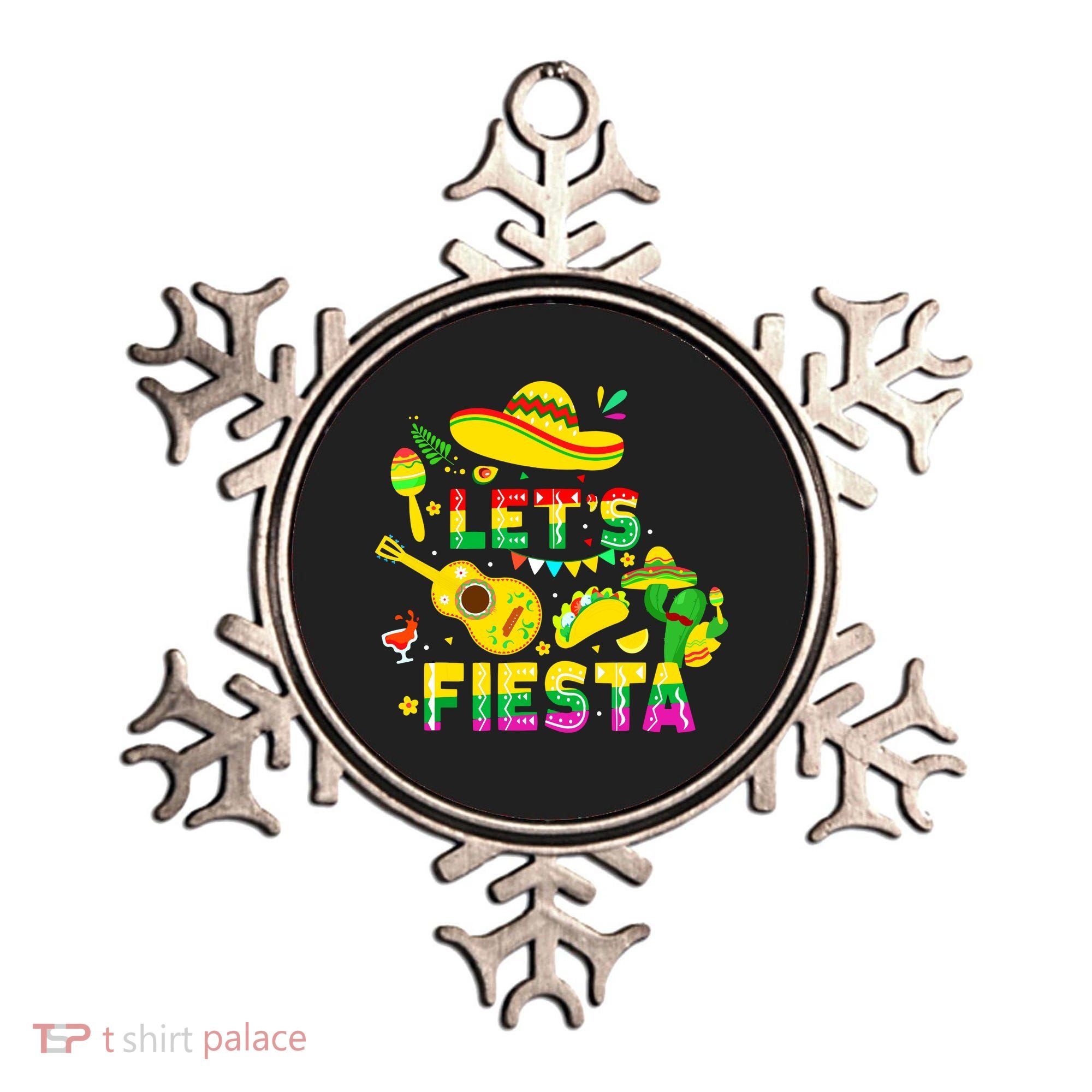 Funny Cinco De Mayo Mexican Guitar Cactus Lets Fiesta Ornament