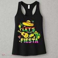 Funny Cinco De Mayo Mexican Guitar Cactus Lets Fiesta Women's Tank Top thumb 3