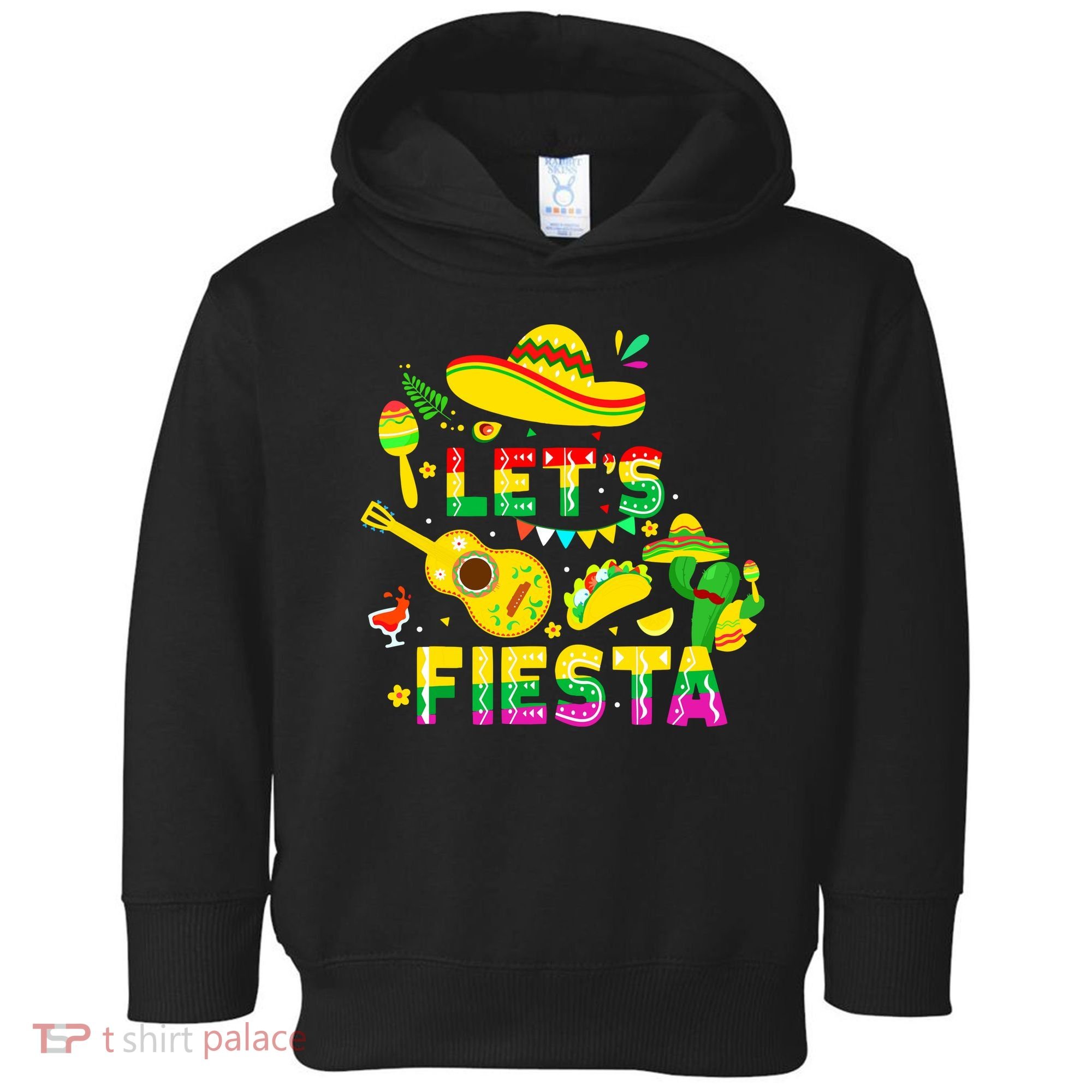 Funny Cinco De Mayo Mexican Guitar Cactus Lets Fiesta Toddler Hoodie