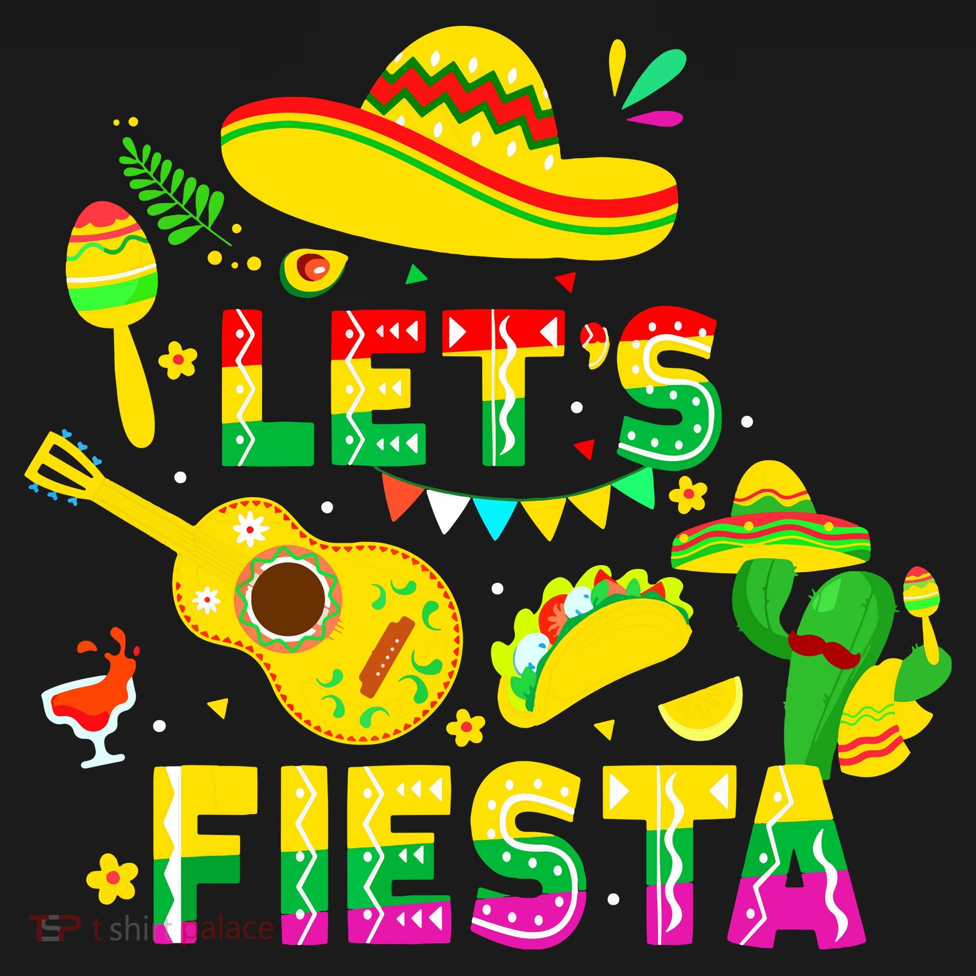 Funny Cinco De Mayo Mexican Guitar Cactus Lets Fiesta Toddler Hoodie