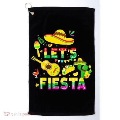 Funny Cinco De Mayo Mexican Guitar Cactus Lets Fiesta Golf Towel