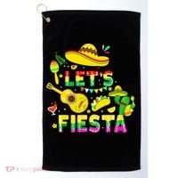 Funny Cinco De Mayo Mexican Guitar Cactus Lets Fiesta Golf Towel thumb 0