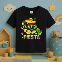 Funny Cinco De Mayo Mexican Guitar Cactus Lets Fiesta Toddler T-Shirt thumb 3