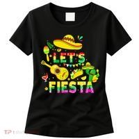 Funny Cinco De Mayo Mexican Guitar Cactus Lets Fiesta Women's T-Shirt thumb 0