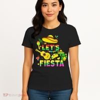 Funny Cinco De Mayo Mexican Guitar Cactus Lets Fiesta Women's T-Shirt thumb 4