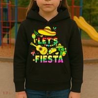 Funny Cinco De Mayo Mexican Guitar Cactus Lets Fiesta Kids Hoodie thumb 3