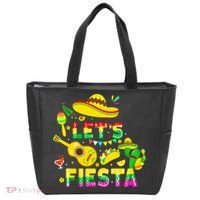 Funny Cinco De Mayo Mexican Guitar Cactus Lets Fiesta Tote Bag thumb 0