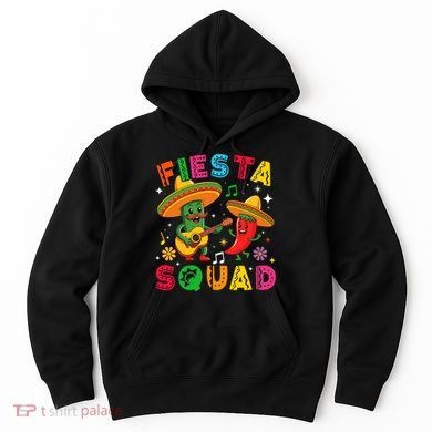 Funny Cinco De Mayo Fiesta Squad Mexican Matching  Hoodie