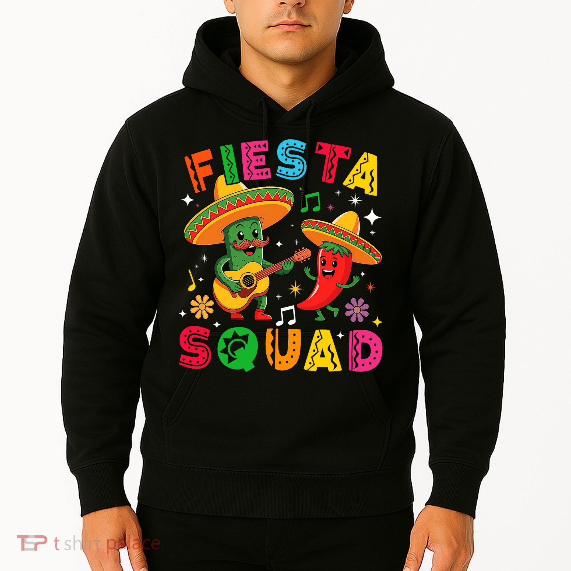 Funny Cinco De Mayo Fiesta Squad Mexican Matching  Hoodie