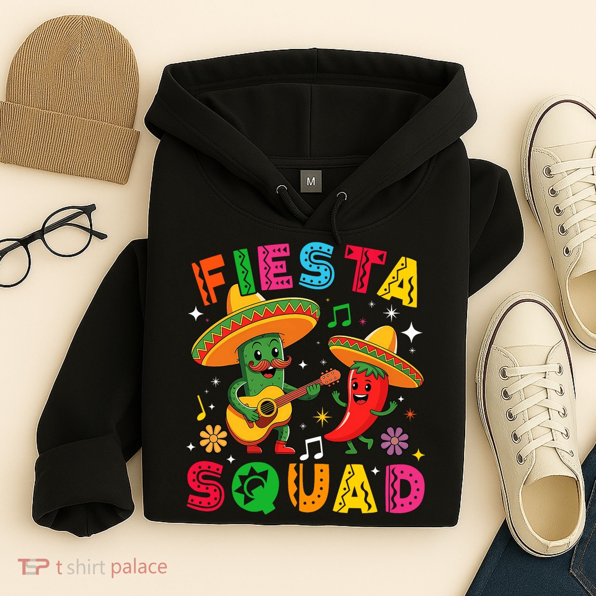 Funny Cinco De Mayo Fiesta Squad Mexican Matching  Hoodie