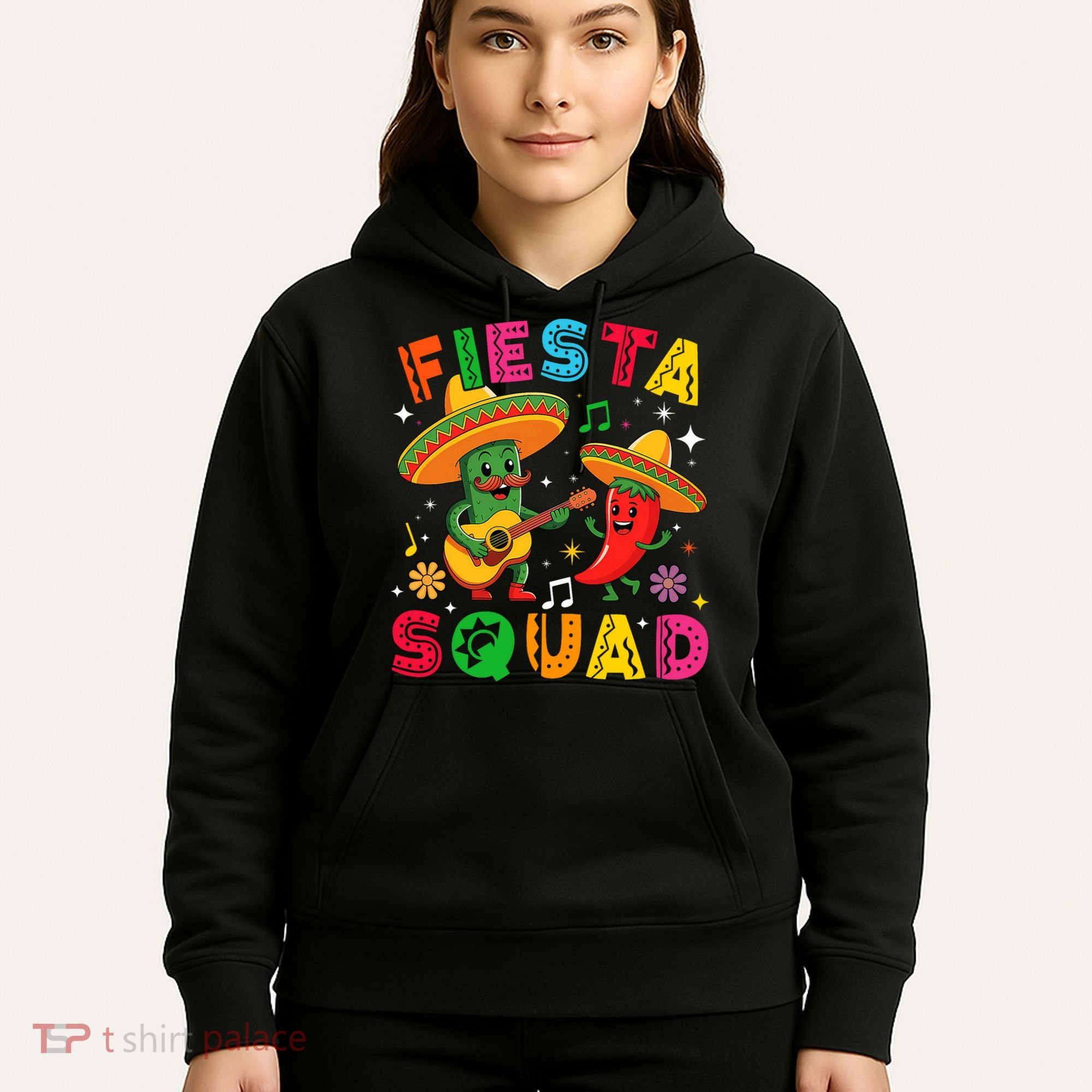 Funny Cinco De Mayo Fiesta Squad Mexican Matching  Hoodie