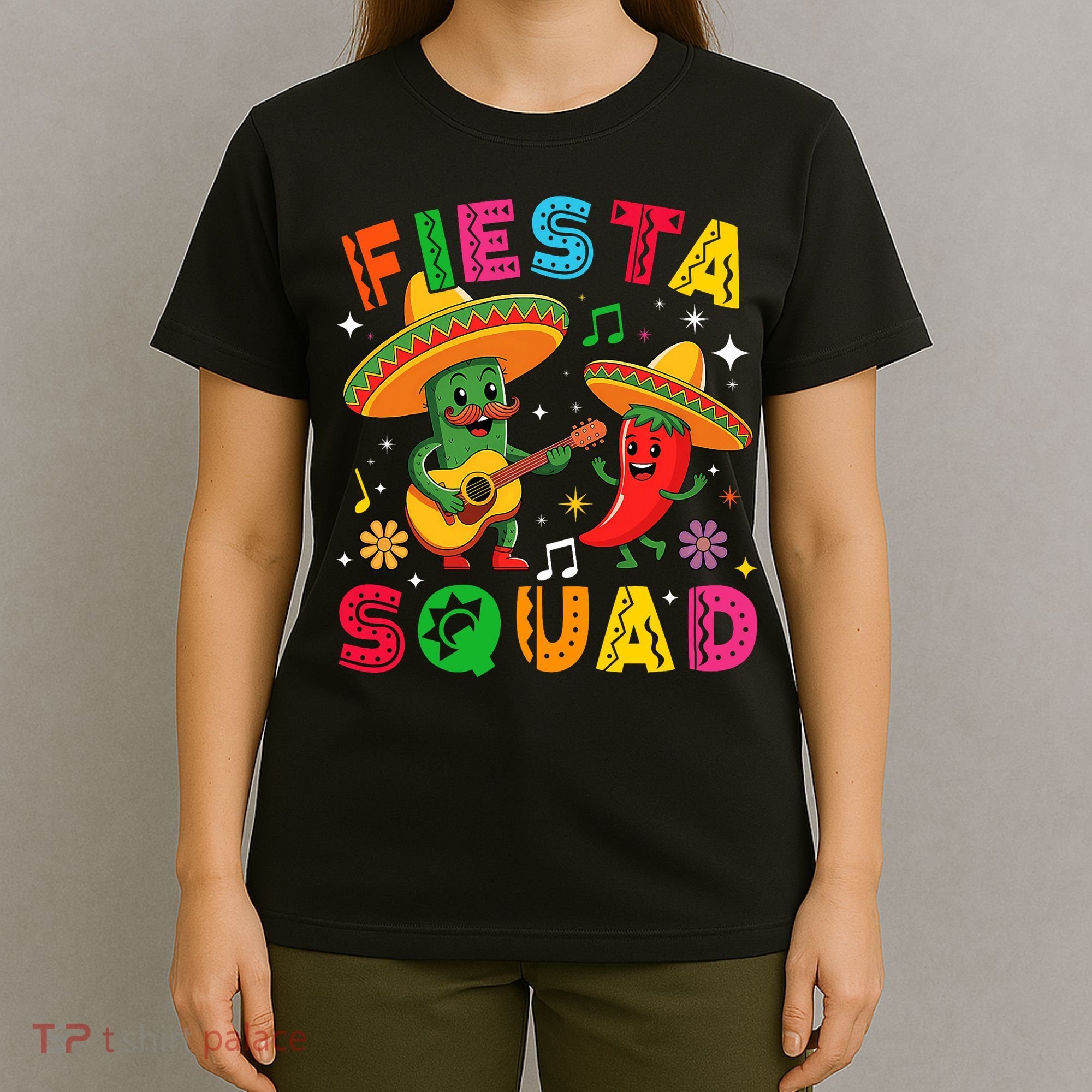 Funny Cinco De Mayo Fiesta Squad Mexican Matching  T-Shirt