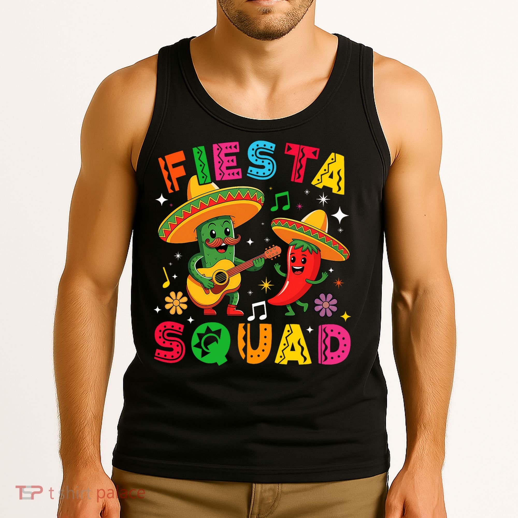 Funny Cinco De Mayo Fiesta Squad Mexican Matching  Tank Top