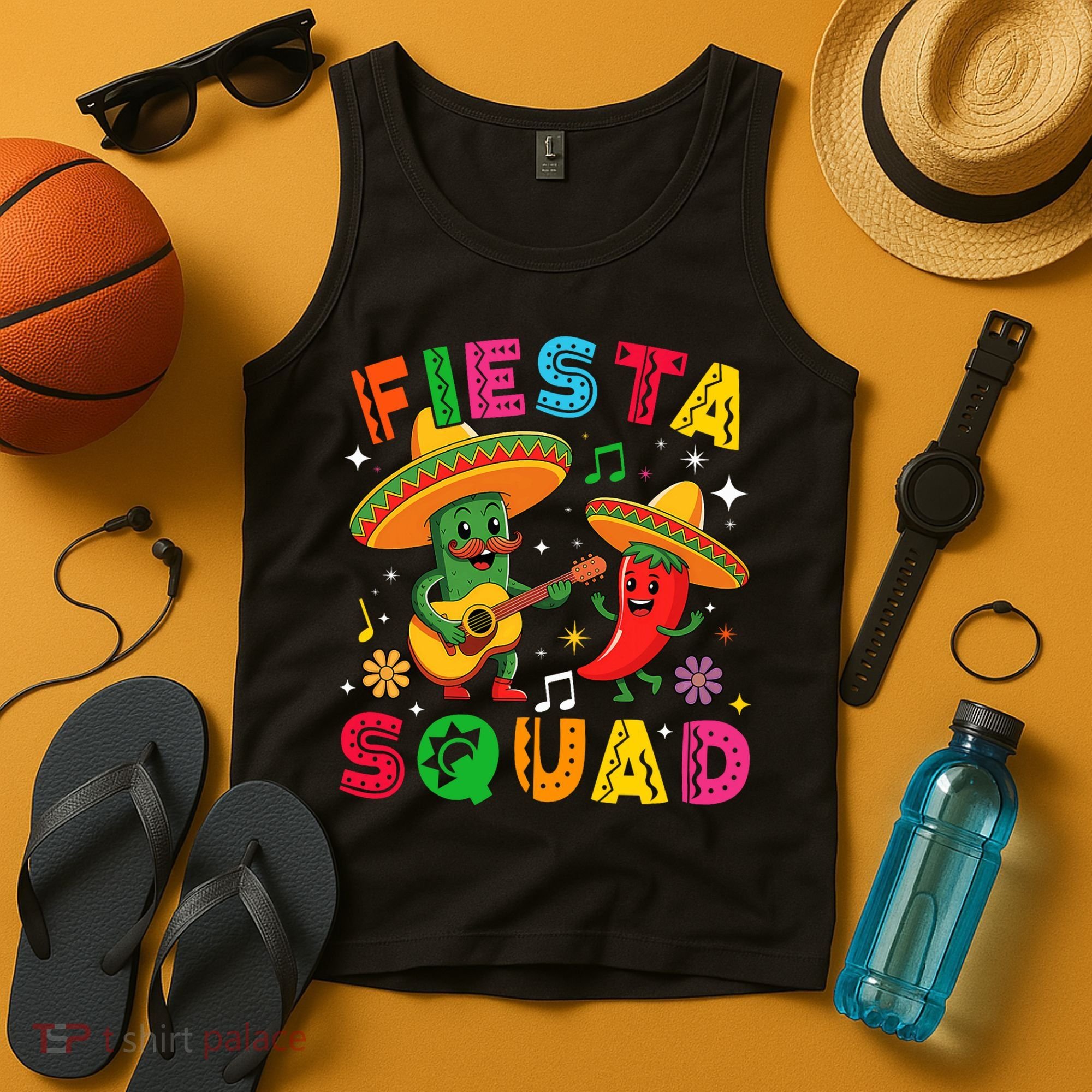 Funny Cinco De Mayo Fiesta Squad Mexican Matching  Tank Top