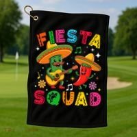 Funny Cinco De Mayo Fiesta Squad Mexican Matching  Golf Towel thumb 1