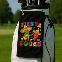 Funny Cinco De Mayo Fiesta Squad Mexican Matching  Golf Towel thumb 2