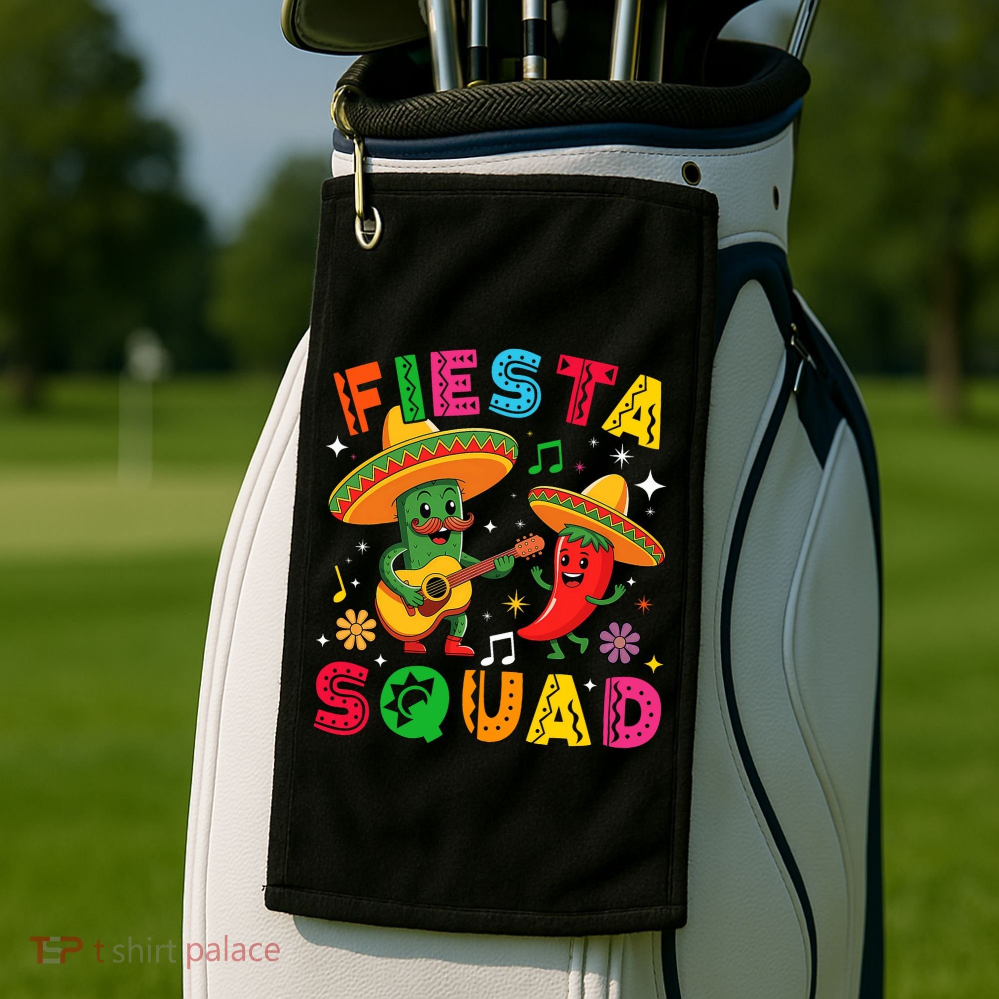 Funny Cinco De Mayo Fiesta Squad Mexican Matching  Golf Towel