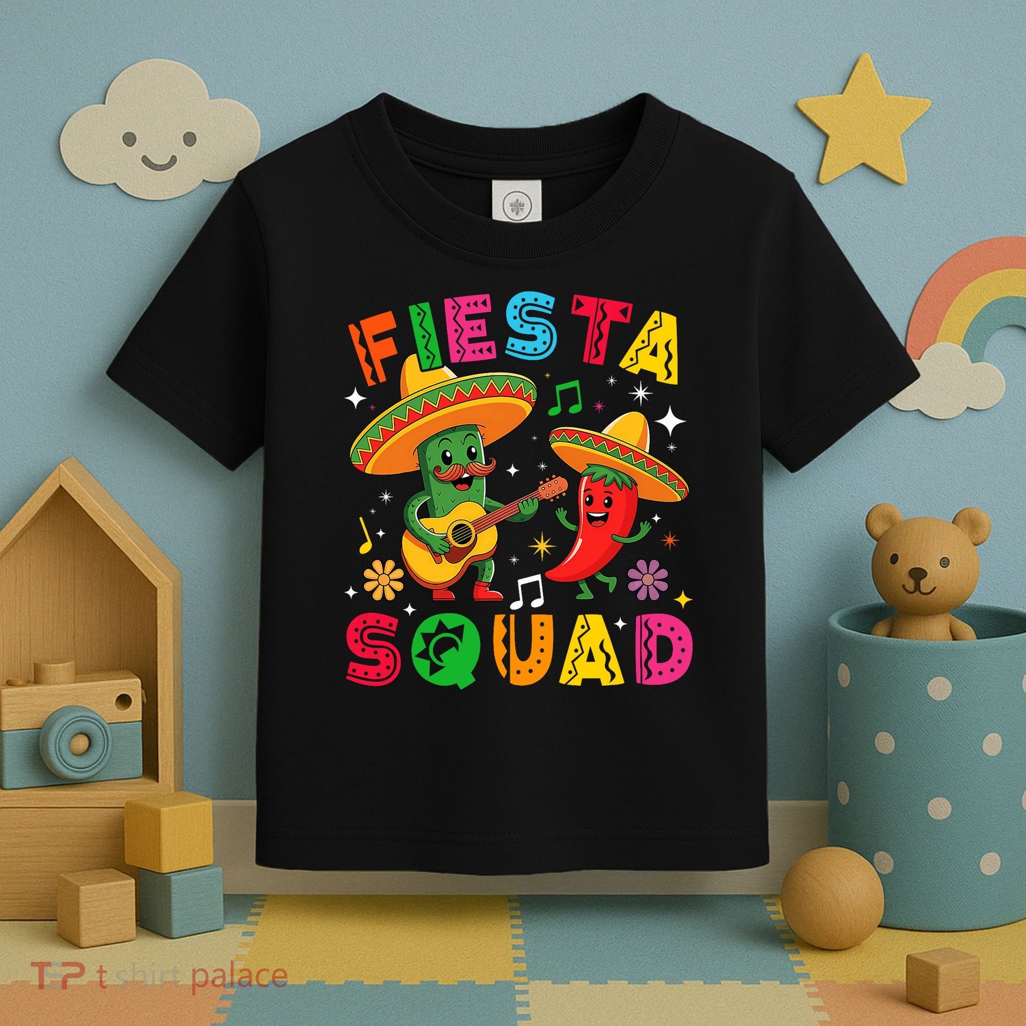 Funny Cinco De Mayo Fiesta Squad Mexican Matching  Toddler T-Shirt