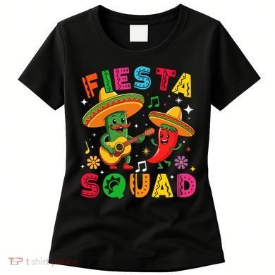 Funny Cinco De Mayo Fiesta Squad Mexican Matching  Women's T-Shirt