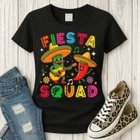 Funny Cinco De Mayo Fiesta Squad Mexican Matching  Women's T-Shirt thumb 3