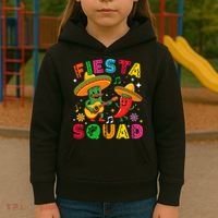 Funny Cinco De Mayo Fiesta Squad Mexican Matching  Kids Hoodie thumb 3