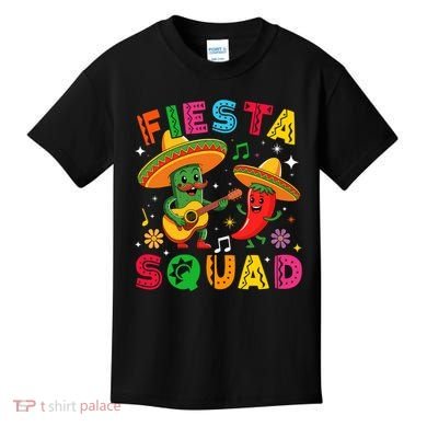 Funny Cinco De Mayo Fiesta Squad Mexican Matching  Kids T-Shirt