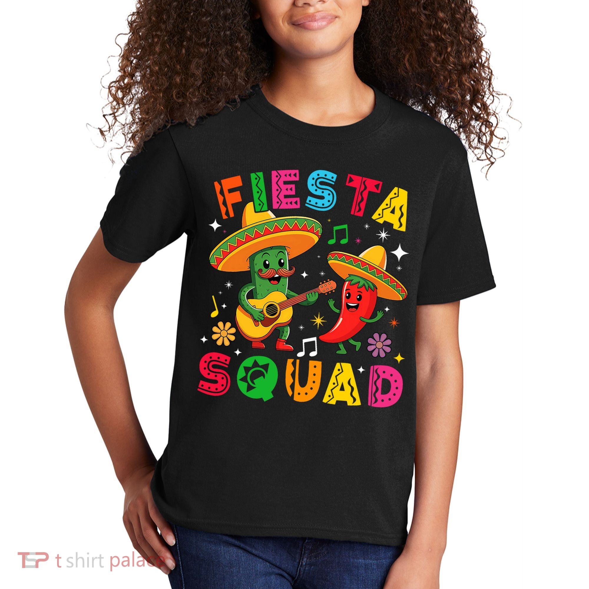 Funny Cinco De Mayo Fiesta Squad Mexican Matching  Kids T-Shirt
