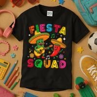 Funny Cinco De Mayo Fiesta Squad Mexican Matching  Kids T-Shirt thumb 3