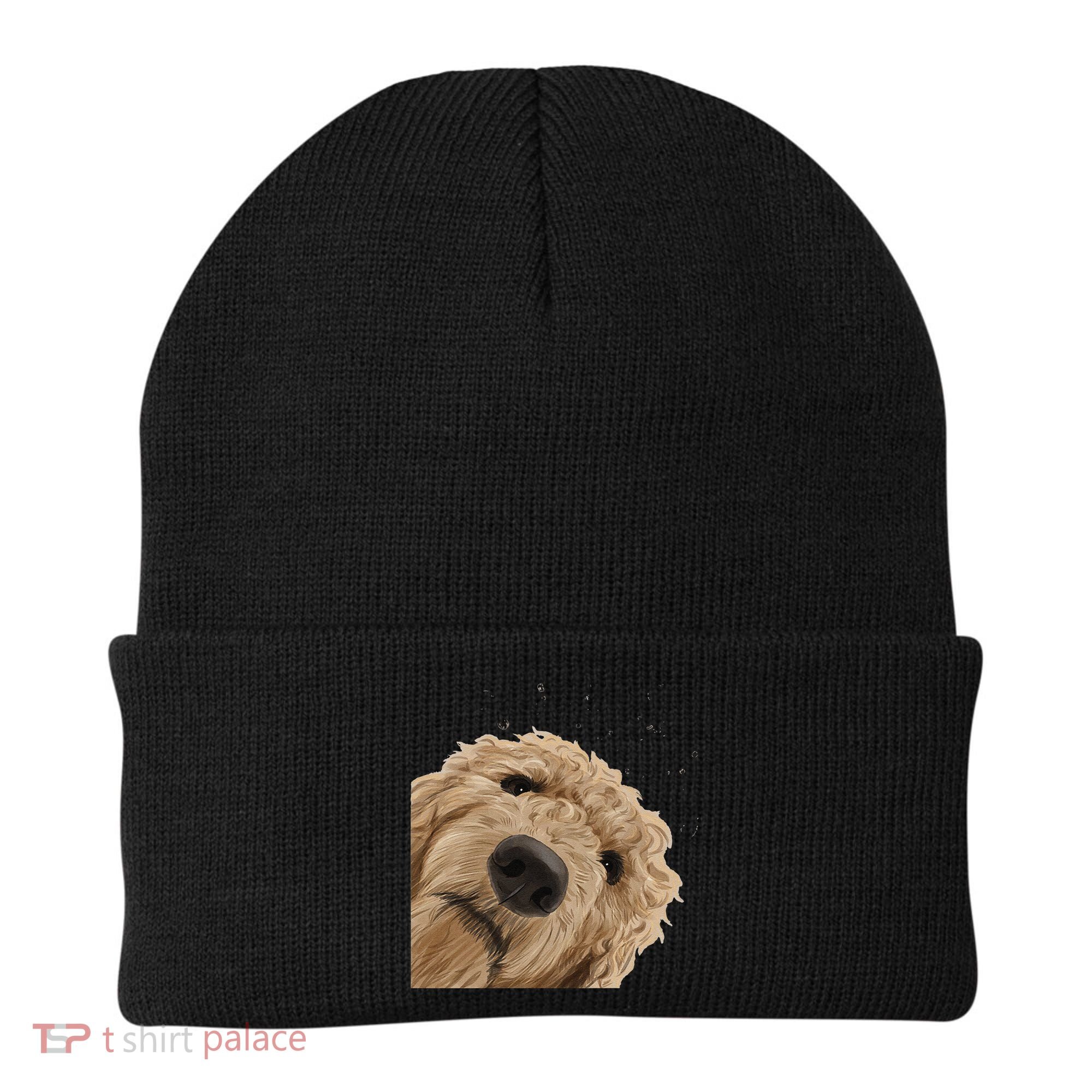 Funny Curious Dog Labradoodle Beanie