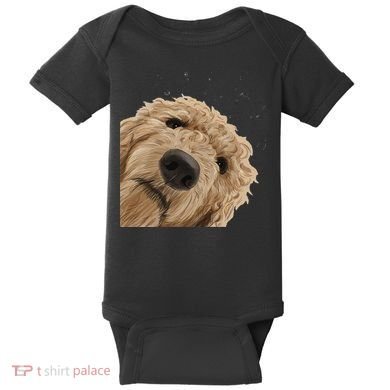 Funny Curious Dog Labradoodle Baby Bodysuit