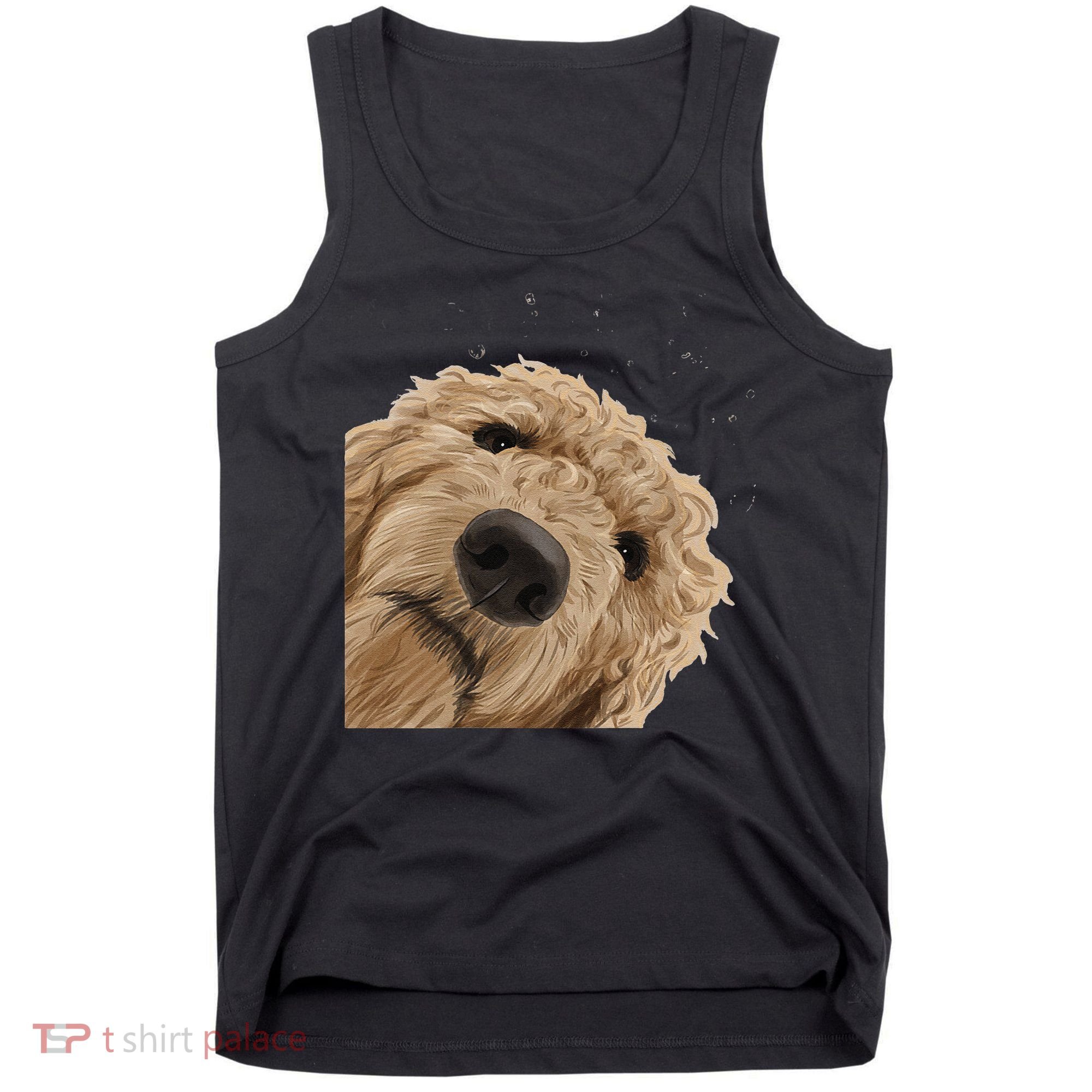 Funny Curious Dog Labradoodle Tank Top