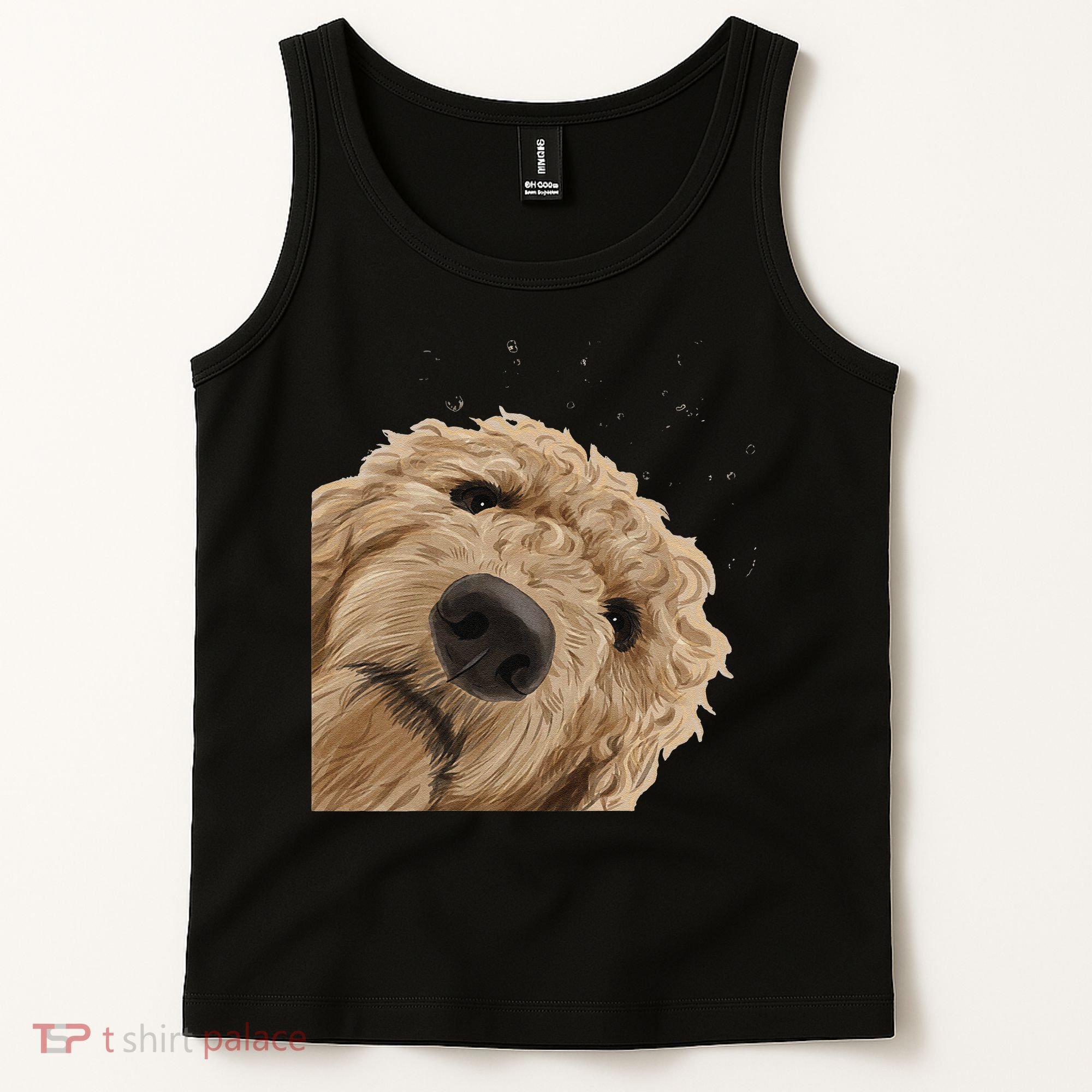Funny Curious Dog Labradoodle Tank Top