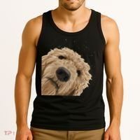 Funny Curious Dog Labradoodle Tank Top thumb 3