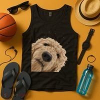 Funny Curious Dog Labradoodle Tank Top thumb 4