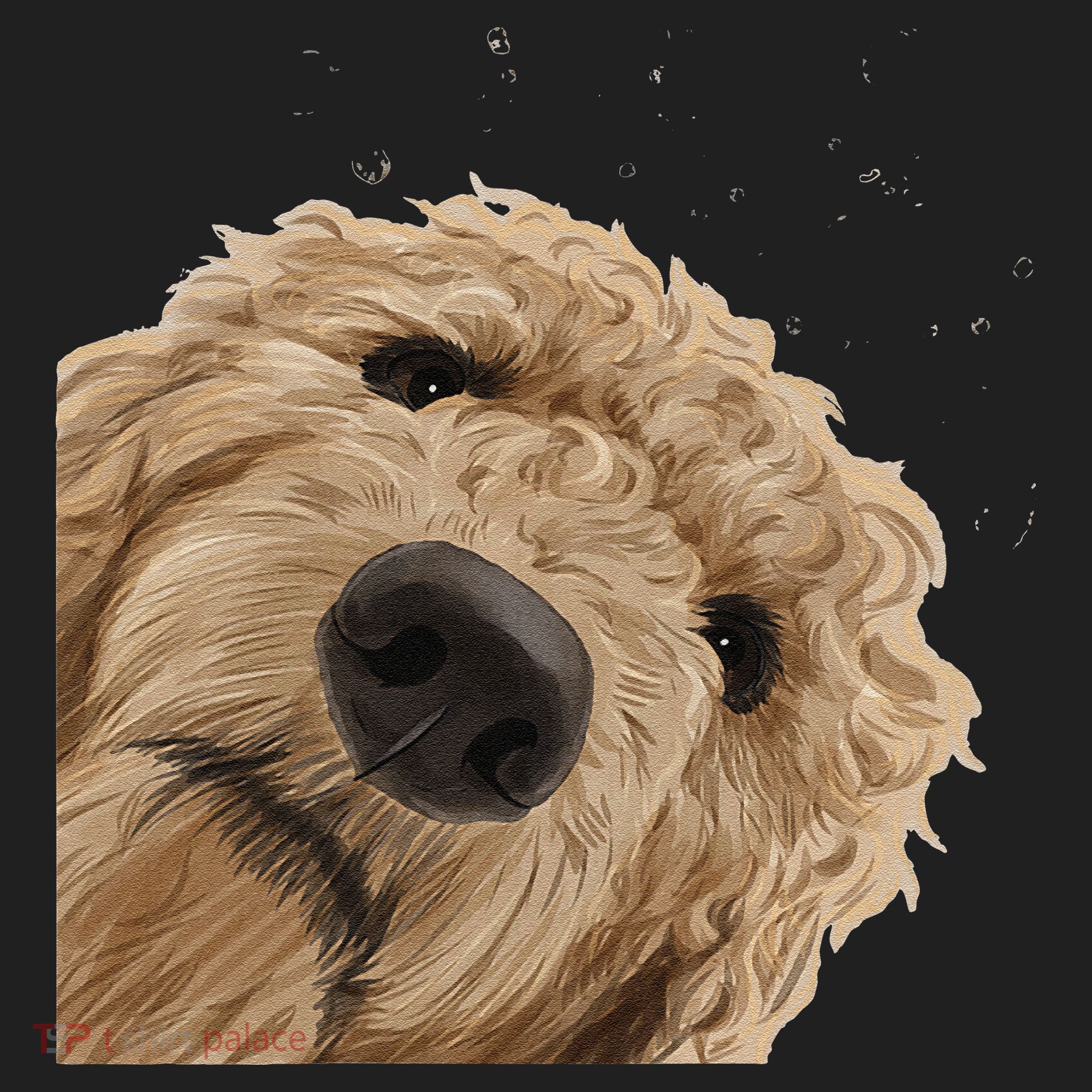 Funny Curious Dog Labradoodle Golf Towel