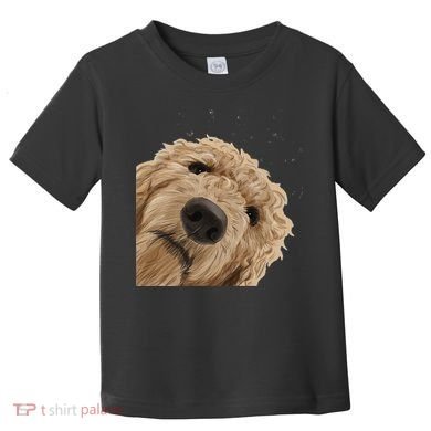 Funny Curious Dog Labradoodle Toddler T-Shirt