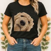 Funny Curious Dog Labradoodle Women's T-Shirt thumb 2