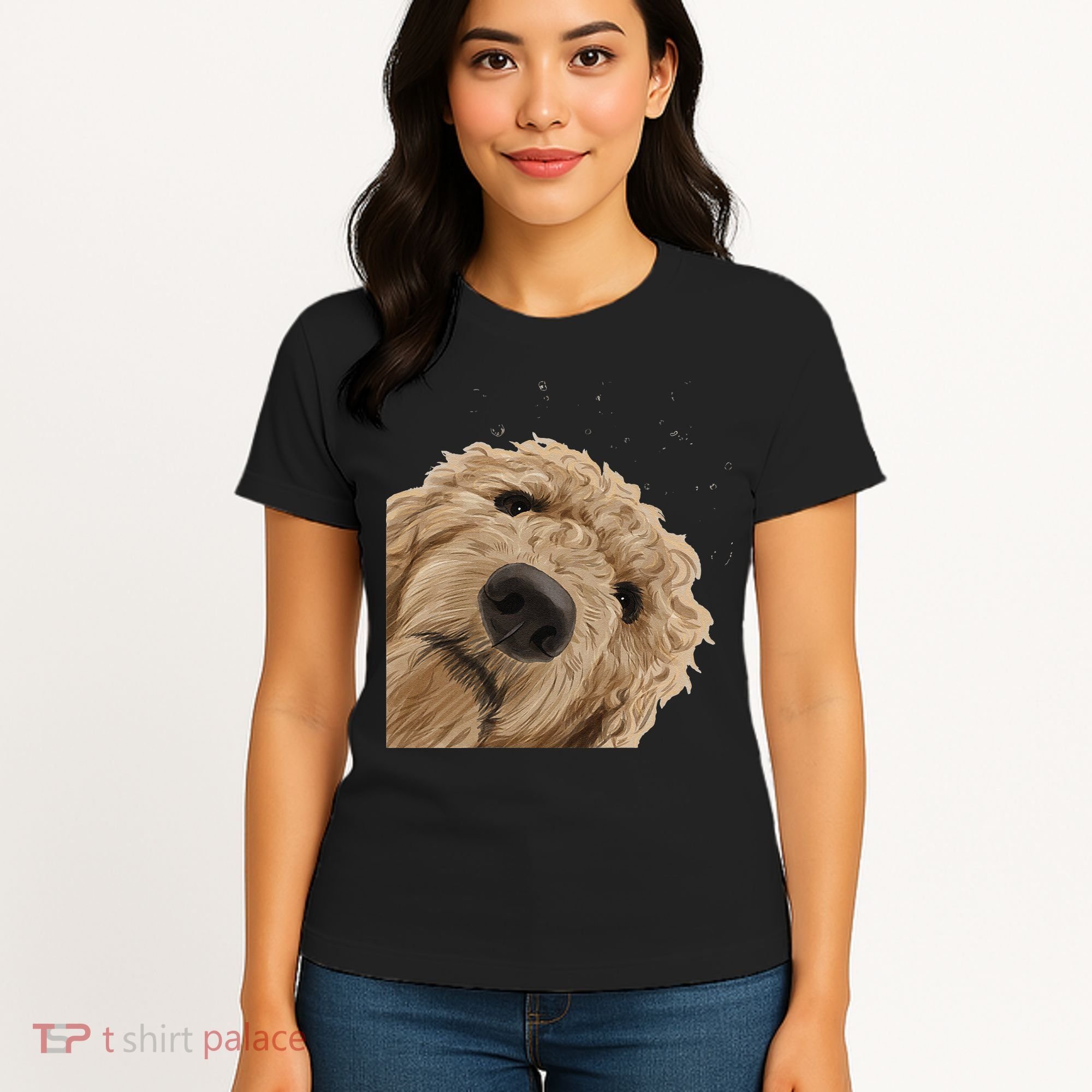 Funny Curious Dog Labradoodle Women's T-Shirt