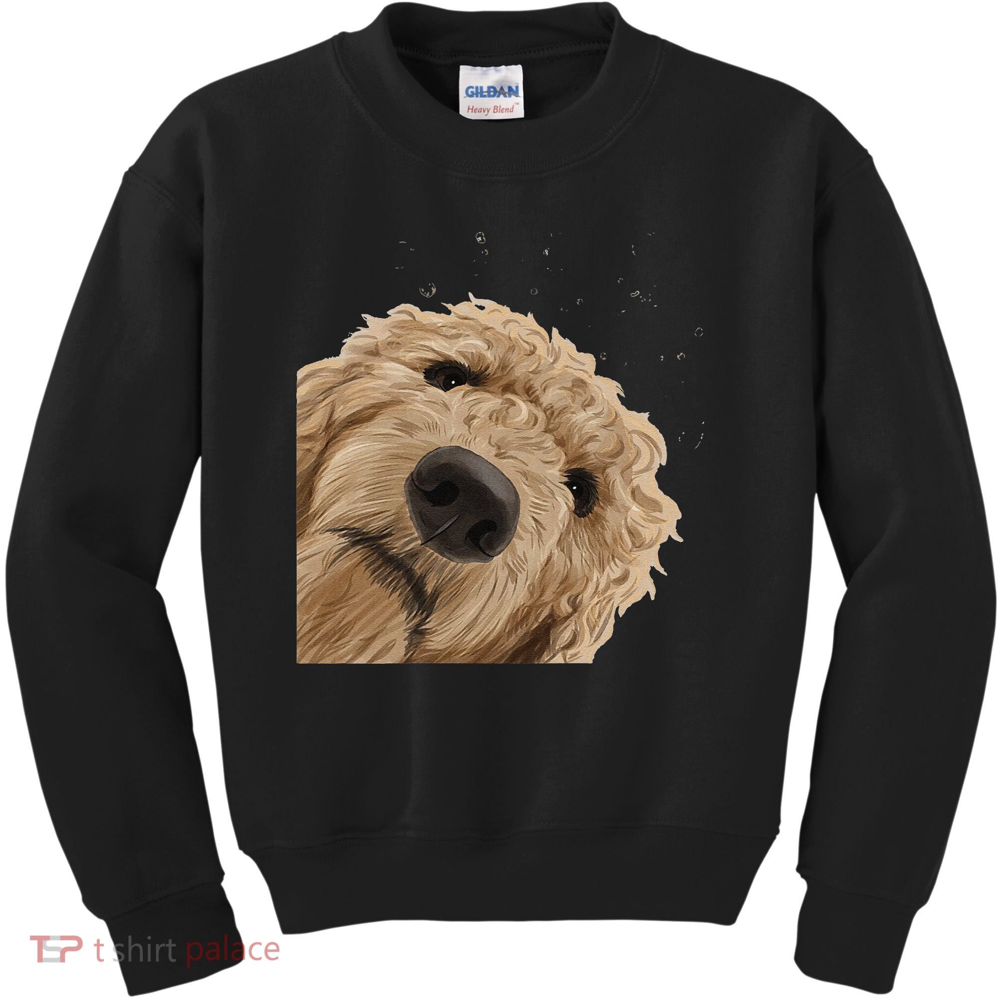 Funny Curious Dog Labradoodle Kids Sweatshirt