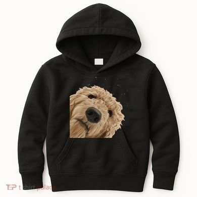 Funny Curious Dog Labradoodle Kids Hoodie